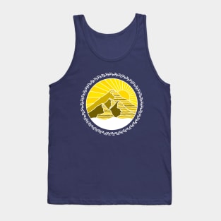 The Adventure Begins Mountains Nature Tank Top